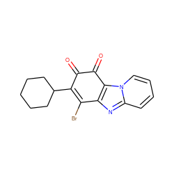 O=C1C(=O)c2c(nc3ccccn23)C(Br)=C1C1CCCCC1 ZINC000103275984