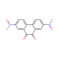 O=C1C(=O)c2cc([N+](=O)[O-])ccc2-c2ccc([N+](=O)[O-])cc21 ZINC000001665750