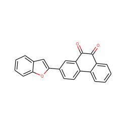 O=C1C(=O)c2cc(-c3cc4ccccc4o3)ccc2-c2ccccc21 ZINC000013862842