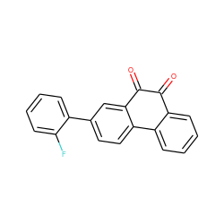 O=C1C(=O)c2cc(-c3ccccc3F)ccc2-c2ccccc21 ZINC000013862843