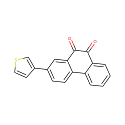 O=C1C(=O)c2cc(-c3ccsc3)ccc2-c2ccccc21 ZINC000013862847