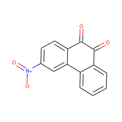 O=C1C(=O)c2ccc([N+](=O)[O-])cc2-c2ccccc21 ZINC000013862820