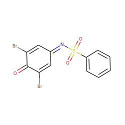 O=C1C(Br)=CC(=NS(=O)(=O)c2ccccc2)C=C1Br ZINC000001509265