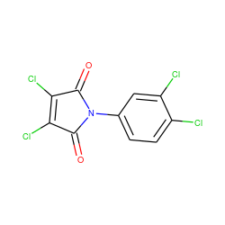 O=C1C(Cl)=C(Cl)C(=O)N1c1ccc(Cl)c(Cl)c1 ZINC000000114973