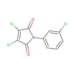 O=C1C(Cl)=C(Cl)C(=O)N1c1cccc(Cl)c1 ZINC000000140780