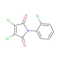 O=C1C(Cl)=C(Cl)C(=O)N1c1ccccc1Cl ZINC000000114949