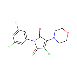 O=C1C(Cl)=C(N2CCOCC2)C(=O)N1c1cc(Cl)cc(Cl)c1 ZINC000001938055