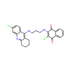 O=C1C(Cl)=C(NCCCNc2c3c(nc4cc(Cl)ccc24)CCCC3)C(=O)c2ccccc21 ZINC000299841169