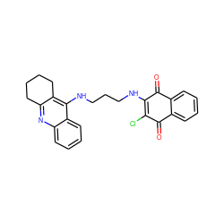 O=C1C(Cl)=C(NCCCNc2c3c(nc4ccccc24)CCCC3)C(=O)c2ccccc21 ZINC000299839966