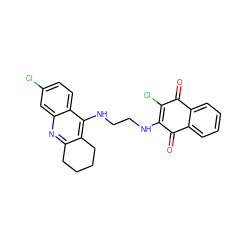 O=C1C(Cl)=C(NCCNc2c3c(nc4cc(Cl)ccc24)CCCC3)C(=O)c2ccccc21 ZINC000299839000