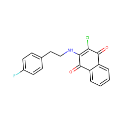 O=C1C(Cl)=C(NCCc2ccc(F)cc2)C(=O)c2ccccc21 ZINC000100738767