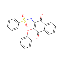 O=C1C(NS(=O)(=O)c2ccccc2)=C(Oc2ccccc2)C(=O)c2ccccc21 ZINC000169333483