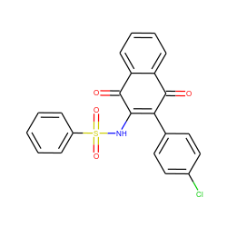 O=C1C(NS(=O)(=O)c2ccccc2)=C(c2ccc(Cl)cc2)C(=O)c2ccccc21 ZINC000169333496