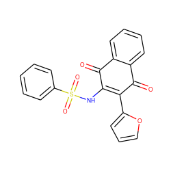 O=C1C(NS(=O)(=O)c2ccccc2)=C(c2ccco2)C(=O)c2ccccc21 ZINC000169333509