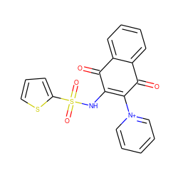 O=C1C(NS(=O)(=O)c2cccs2)=C([n+]2ccccc2)C(=O)c2ccccc21 ZINC000002206596