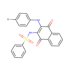 O=C1C(Nc2ccc(Br)cc2)=C(NS(=O)(=O)c2ccccc2)C(=O)c2ccccc21 ZINC000141472410