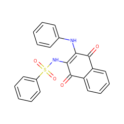 O=C1C(Nc2ccccc2)=C(NS(=O)(=O)c2ccccc2)C(=O)c2ccccc21 ZINC000003998460