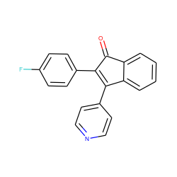 O=C1C(c2ccc(F)cc2)=C(c2ccncc2)c2ccccc21 ZINC001772651873