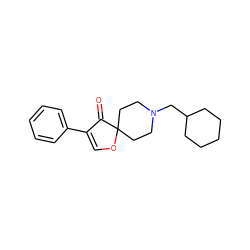 O=C1C(c2ccccc2)=COC12CCN(CC1CCCCC1)CC2 ZINC000026281510