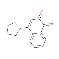 O=C1C=C(C2CCCC2)c2ccccc2C1=O ZINC000013443915