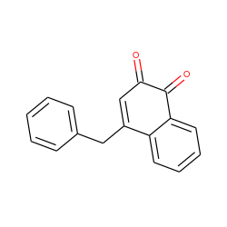 O=C1C=C(Cc2ccccc2)c2ccccc2C1=O ZINC000013443909