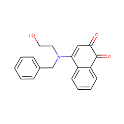 O=C1C=C(N(CCO)Cc2ccccc2)c2ccccc2C1=O ZINC000003095228