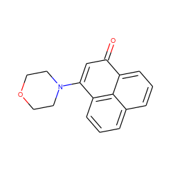 O=C1C=C(N2CCOCC2)c2cccc3cccc1c23 ZINC000001744972