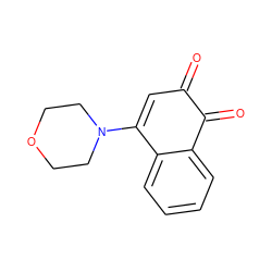 O=C1C=C(N2CCOCC2)c2ccccc2C1=O ZINC000001707068