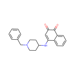 O=C1C=C(NC2CCN(Cc3ccccc3)CC2)c2ccccc2C1=O ZINC000473148691