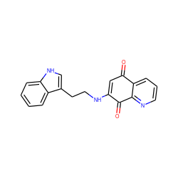 O=C1C=C(NCCc2c[nH]c3ccccc23)C(=O)c2ncccc21 ZINC000200519047