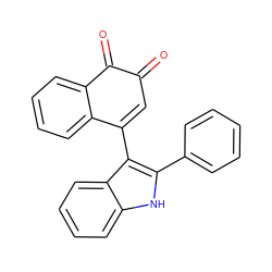 O=C1C=C(c2c(-c3ccccc3)[nH]c3ccccc23)c2ccccc2C1=O ZINC000013862808