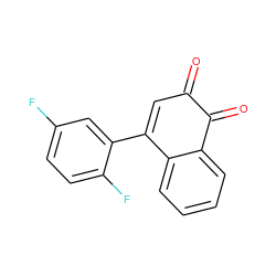 O=C1C=C(c2cc(F)ccc2F)c2ccccc2C1=O ZINC000013443874