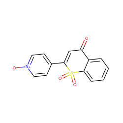 O=C1C=C(c2cc[n+]([O-])cc2)S(=O)(=O)c2ccccc21 ZINC000027192198