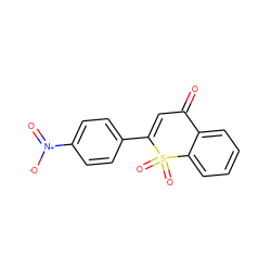 O=C1C=C(c2ccc([N+](=O)[O-])cc2)S(=O)(=O)c2ccccc21 ZINC000027204086