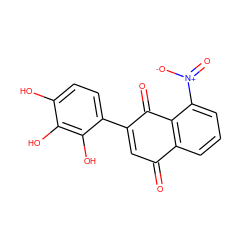 O=C1C=C(c2ccc(O)c(O)c2O)C(=O)c2c1cccc2[N+](=O)[O-] ZINC000071316330