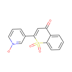 O=C1C=C(c2ccc[n+]([O-])c2)S(=O)(=O)c2ccccc21 ZINC000027188317