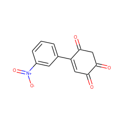 O=C1C=C(c2cccc([N+](=O)[O-])c2)C(=O)CC1=O ZINC000066080300