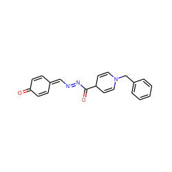 O=C1C=CC(=CN=NC(=O)C2C=CN(Cc3ccccc3)C=C2)C=C1 ZINC000334157226