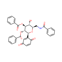 O=C1C=CC(=O)C([C@@H]2O[C@H](CNC(=O)c3ccccc3)[C@@H](O)[C@H](OC(=O)c3ccccc3)[C@H]2OC(=O)c2ccccc2)=C1 ZINC000044352077