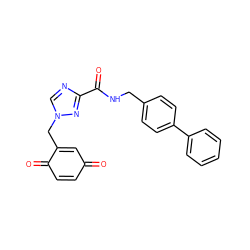 O=C1C=CC(=O)C(Cn2cnc(C(=O)NCc3ccc(-c4ccccc4)cc3)n2)=C1 ZINC000299840482