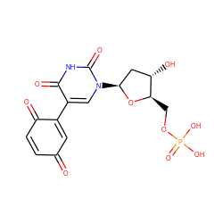 O=C1C=CC(=O)C(c2cn([C@H]3C[C@H](O)[C@@H](COP(=O)(O)O)O3)c(=O)[nH]c2=O)=C1 ZINC000140493589