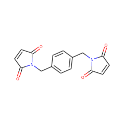 O=C1C=CC(=O)N1Cc1ccc(CN2C(=O)C=CC2=O)cc1 ZINC000045245068