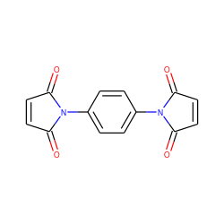 O=C1C=CC(=O)N1c1ccc(N2C(=O)C=CC2=O)cc1 ZINC000000156949