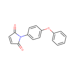 O=C1C=CC(=O)N1c1ccc(Oc2ccccc2)cc1 ZINC000000186463