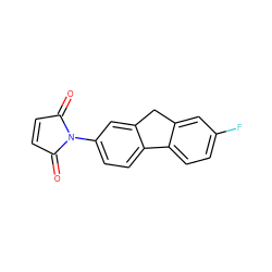 O=C1C=CC(=O)N1c1ccc2c(c1)Cc1cc(F)ccc1-2 ZINC000001681538