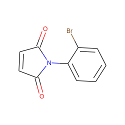 O=C1C=CC(=O)N1c1ccccc1Br ZINC000000098654