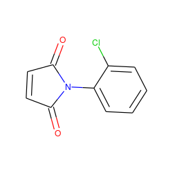 O=C1C=CC(=O)N1c1ccccc1Cl ZINC000000096687