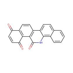 O=C1C=CC(=O)c2c1ccc1c2c(=O)[nH]c2c3ccccc3ccc12 ZINC001772620347