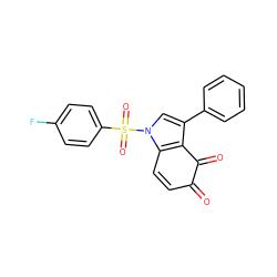 O=C1C=Cc2c(c(-c3ccccc3)cn2S(=O)(=O)c2ccc(F)cc2)C1=O ZINC001772574166