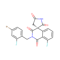 O=C1C[C@@]2(C(=O)N1)C(=O)N(Cc1ccc(Br)cc1F)C(=O)c1c(F)cccc12 ZINC000001492563